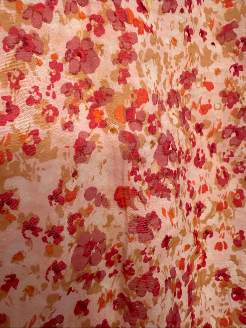 J. Crew Floral Ruffle V-Neck Blouse in Pink and Red - Picture 2 of 6